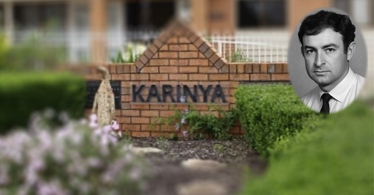 Dr. Fred Morgan OAM Karinya Retirement Home in Nanango